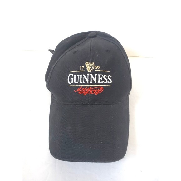 Official Guinness Beer 1759 Baseball Cap Hat Black Adjustable Strapback Dad Golf - Picture 1 of 8
